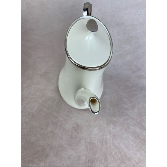 Vintage Lenox Fine China Moonspun Tea Kettle Pot - Picture 8 of 13